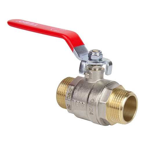 Кран шаровой TEBO НАР/НАР 1/2" полный пр. с ручкой-рычаг